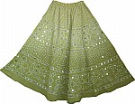 Tie Dye Sequin Long Skirt